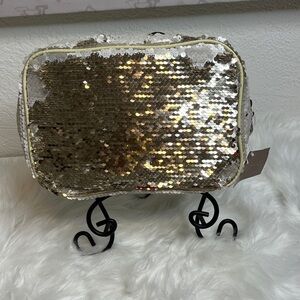 Gold/Silver  Sequin Makeup Bag